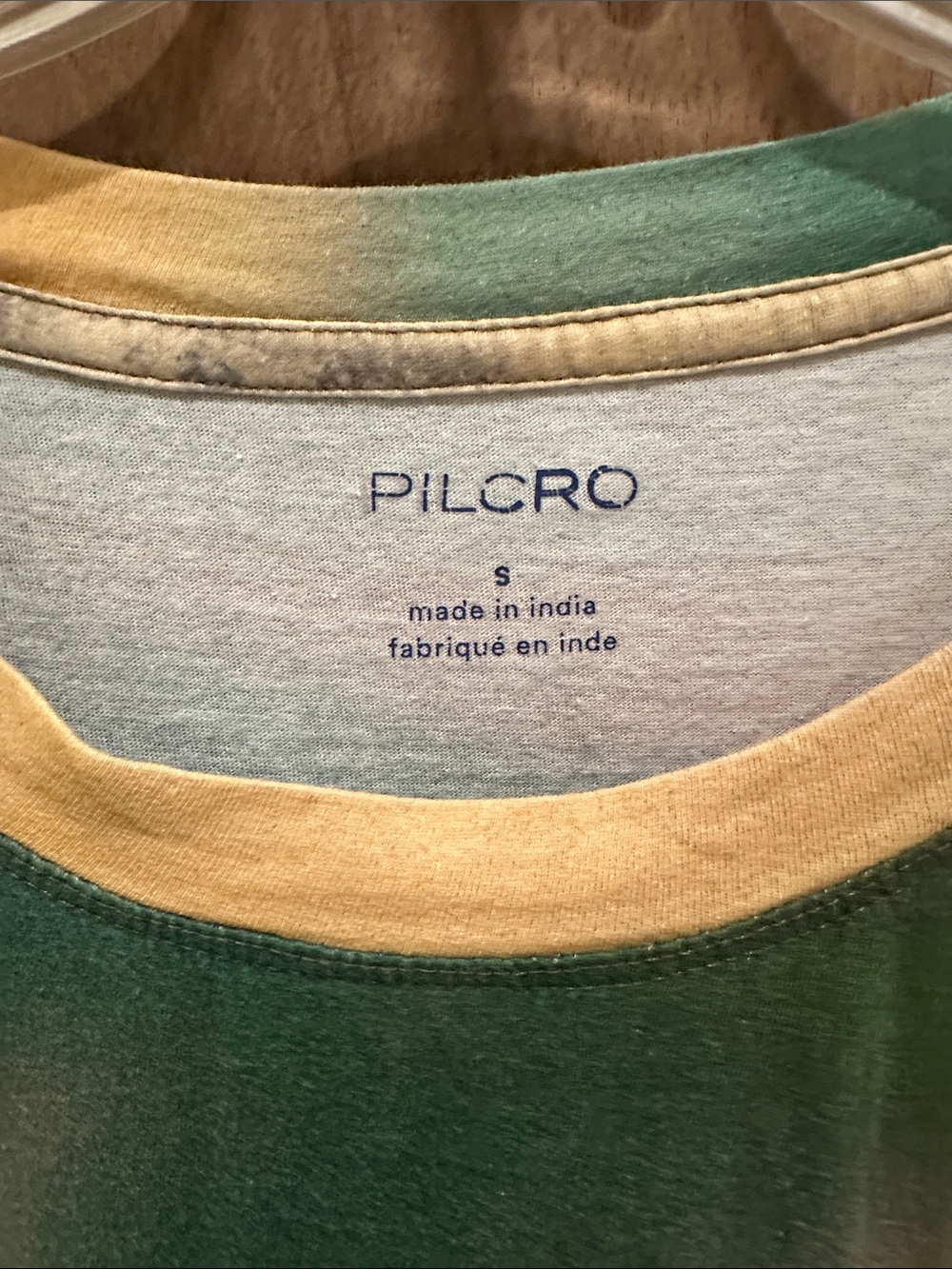 Pilcro Palm-Print Short Sleeve Tee in Green and Tan - Picture 2 of 3